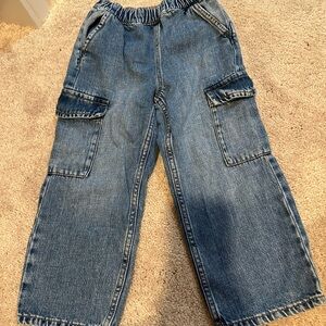 Kids Blue Denim Cargo Pants